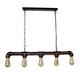 Vintage Industrial Rustic Red Steampunk Iron Pipe Light Ceiling Pendant Chandelier Light Bulb Water Pipe Lighting Ceiling Indoor Lighting for Living Room Bedroom Restaurant Study Hallway