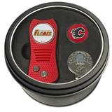 Calgary Flames Divot Tool Ball Marker & Cap Clip Personalized Tin Gift Set