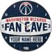 "WinCraft Washington Wizards Personalized 14'' Round Wall Clock"