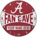 WinCraft Alabama Crimson Tide Personalized 14'' Round Wall Clock