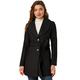 Allegra K Women's Shawl Collar Single Breasted Winter Long Belted Coat Black 12