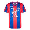 Score Draw Crystal Palace 1990 FA Cup Final Bukta Retro Shirt Blue/Red Small