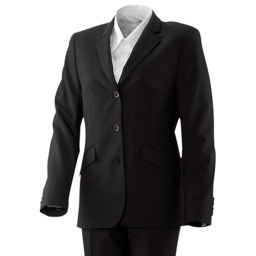 Exner 700 - Damenblazer lang : schwarz (Business) 53% Polyester 43% Schurwolle 4% Elasthan 36 Image