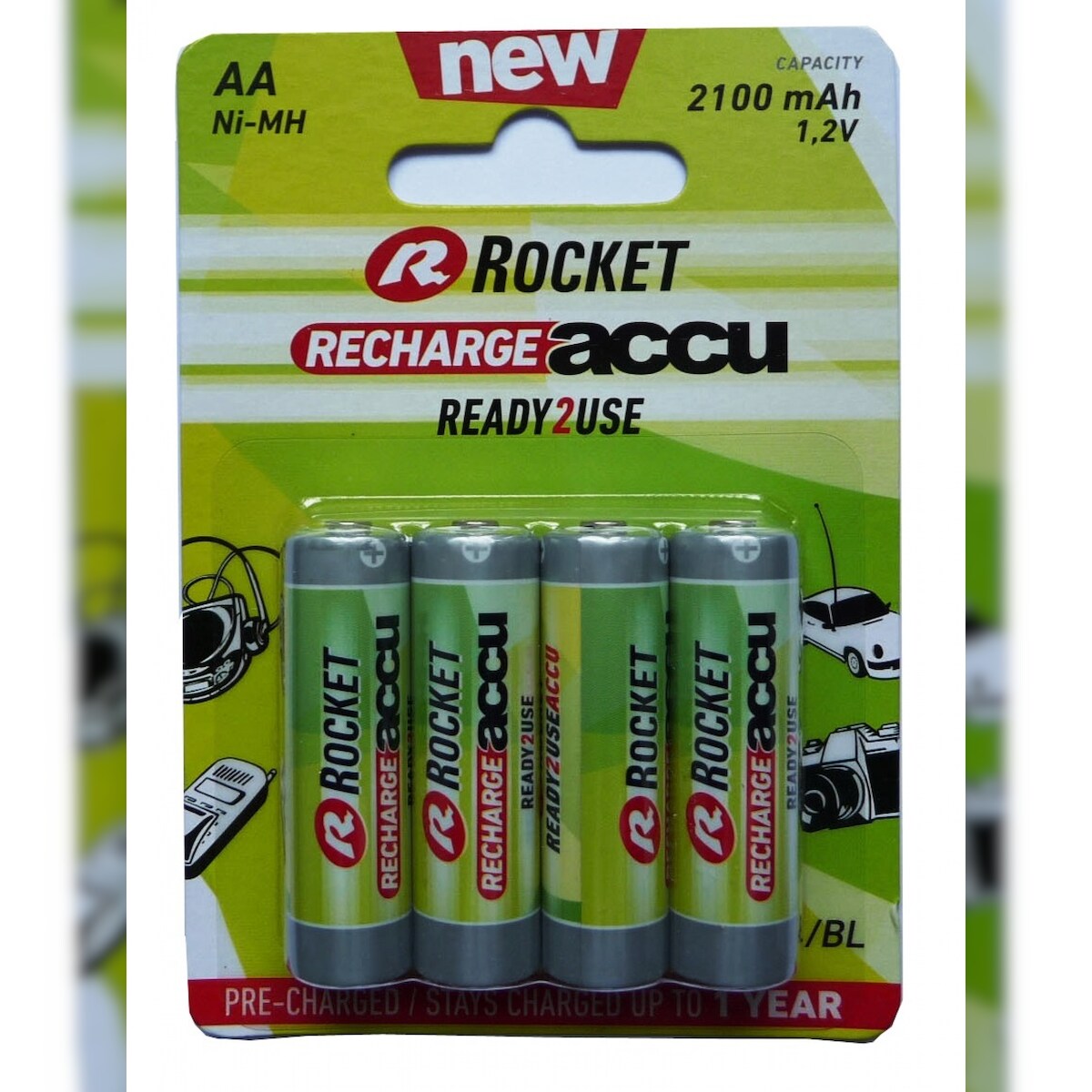 Rocket Ready 2 Use R6-AA-Mignon 2100 mAh - 4er Blister Image