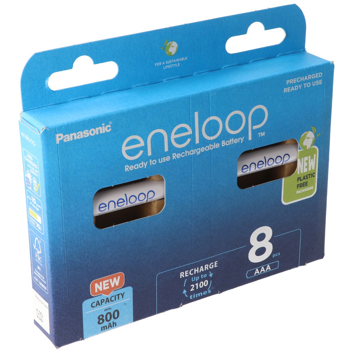 Panasonic eneloop Standard (ehem. Sanyo eneloop Standard) Akku Micro AAA HR-4UTGA 8x und 2x AccuSafe AAA Image