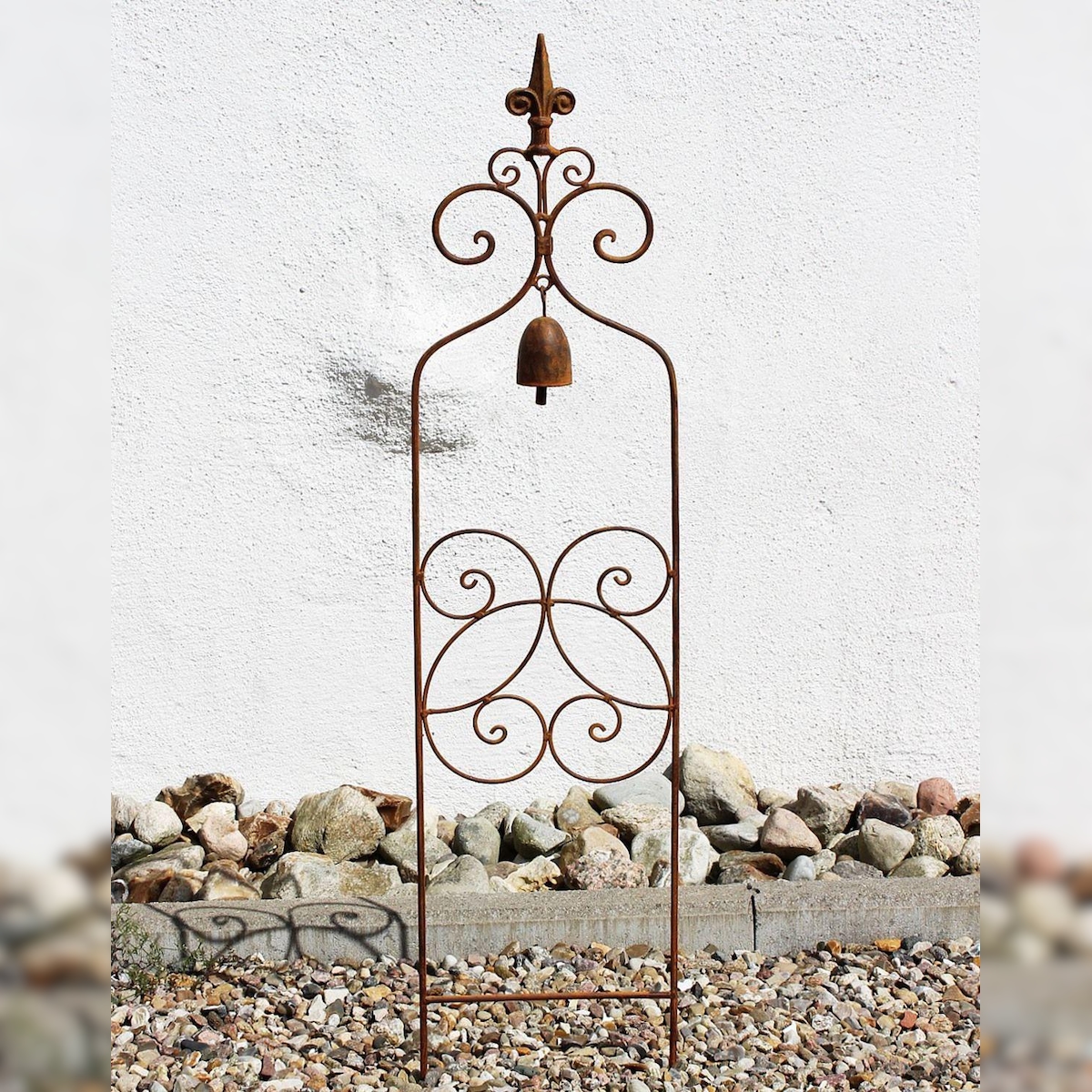 DanDiBo Rankhilfe mit Glocke 120697 Rankgitter aus Metall H-93 cm B-21 cm Kletterhilfe Image