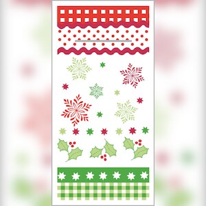 Sovie HORECA Besteckserviette Christmas in Rot-Grün aus Linclass® Airlaid 40 x 40 cm, 100 Stück - Bestecktaschen