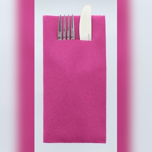 Mank Besteckservietten Airlaid Violett, 40 x 40 cm, 75 Stück - Bestecktaschen Image