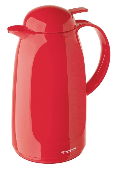 Helios Isolierkanne 1l RELAX PUSH Kunststoff rot, 1 Stück Image