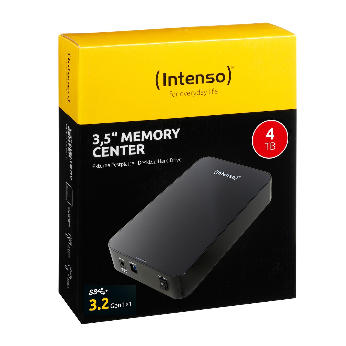 Intenso Memory Center Festplatte 3,5", 4 TB, schwarz Image