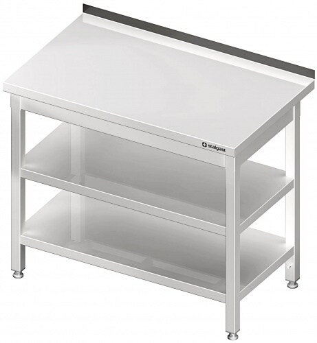 Stalgast Arbeitstisch mit Grund- und Zwischenboden, ohne Aufkantung, Selbstmontage : 700x600x850 mm Image