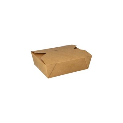 PAPSTAR 50 Lunchboxen, Pappe "pure" 1000 ml 5,5 cm x 13,5 cm x 16,8 cm braun