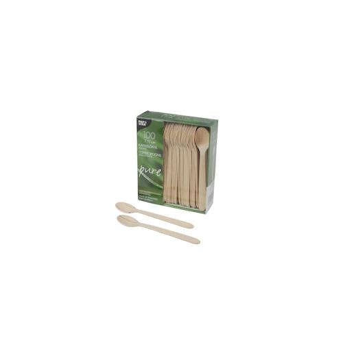 „PAPSTAR 100 Kaffeelöffel, Holz „“pure““ 11 cm“