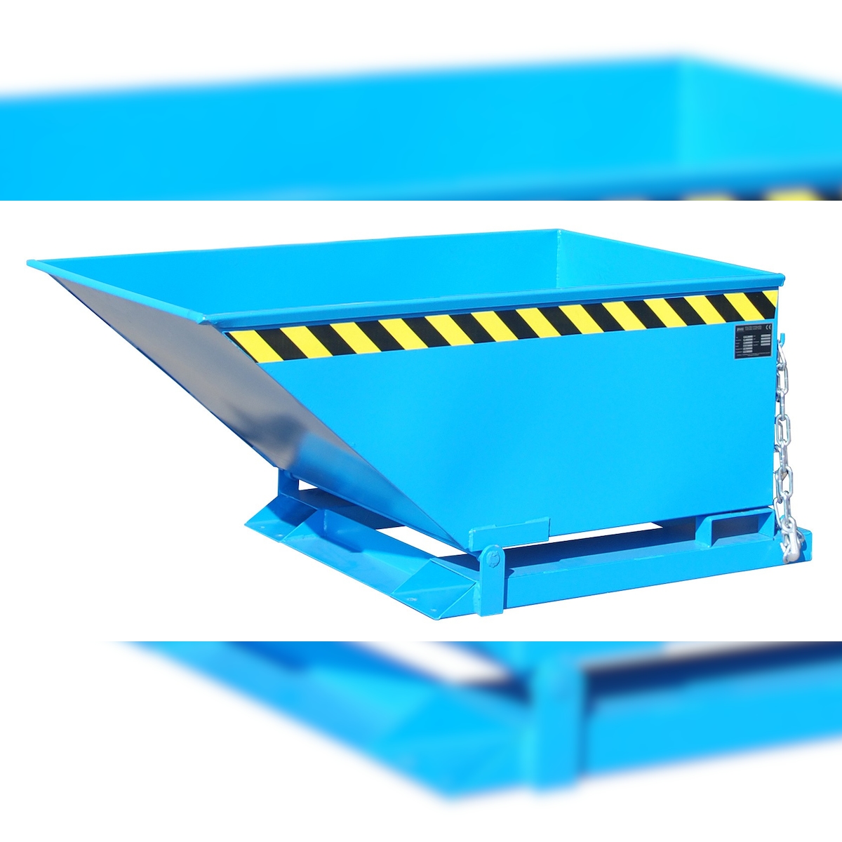 Späne Kippmulde Kipper SKN 400 lackiert RAL5012 Lichtblau Stapler Anbaugerät Image