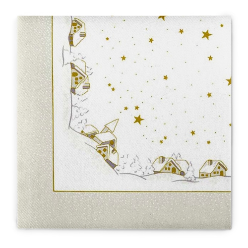 Mank Serviette Airlaid Winterzauber, 40 x 40 cm, 50 Stück - Weihnachten Weihnachtsdorf Image