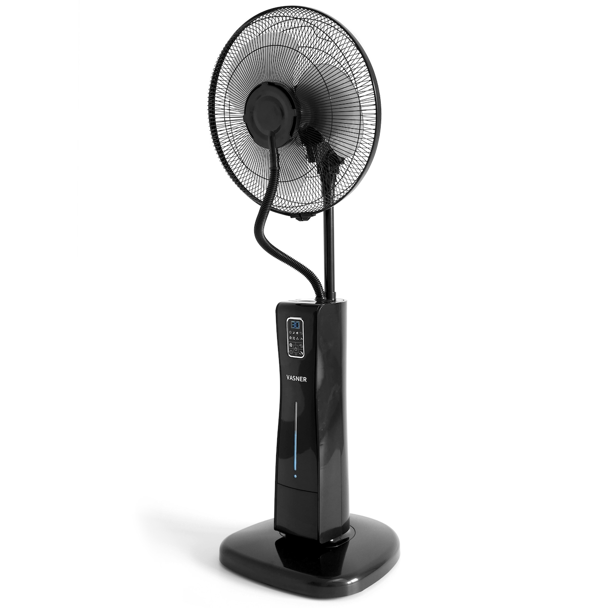 VASNER Cooly Standventilator schwarz mit Ultraschall Wasser-Sprühnebel & Fernbedienung, 3 Stufen, leiser Betrieb Image