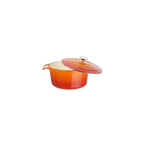 Vogue Runder Schmortopf Orange Groß 4 Liter