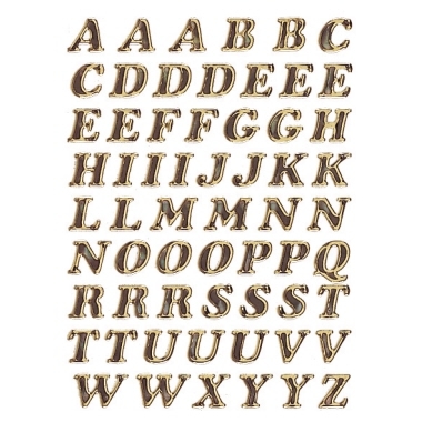 HERMA Buchstabenetikett 4192 A-Z 8mm Folie gold 61 St./Pack. Image