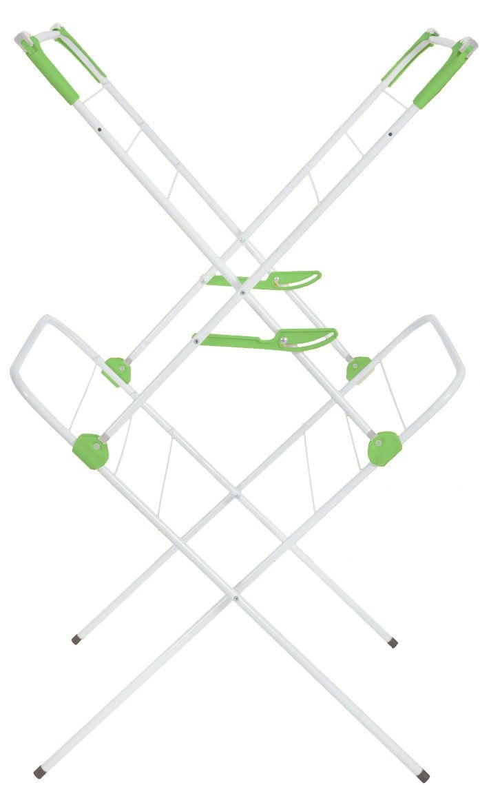 DanDiBo Wäscheständer Turm klappbar 2 Ebenen Standtrockner 93919 Wäschetrockner Wäscheturm Faltbar Schmal Metall ohne Rollen Zusammenklappbar Image