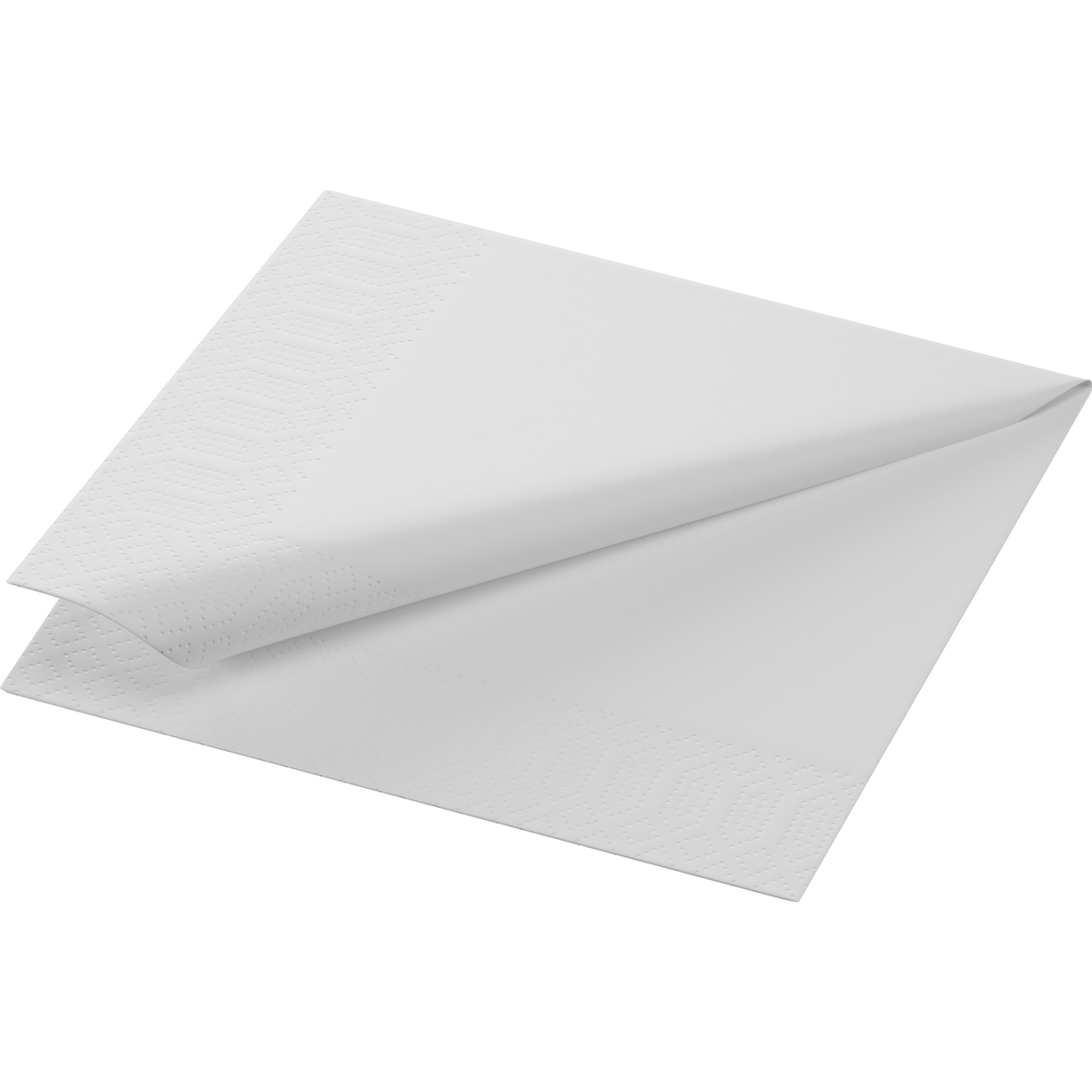 Duni Tissue-Serviette 24 x 24 cm Weiß 2-lagig, 2400 Stk/Krt (8 x 300 Stk) Image