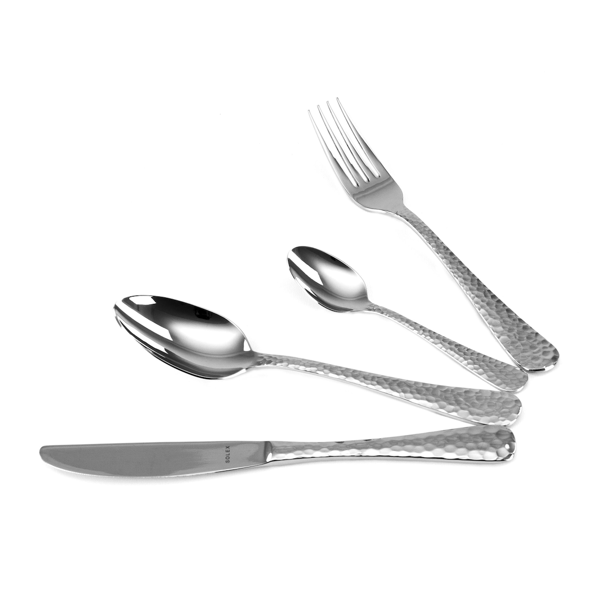Solex Lena Besteckset 24 teilig für 6 Personen Hammerschlagoptik Image
