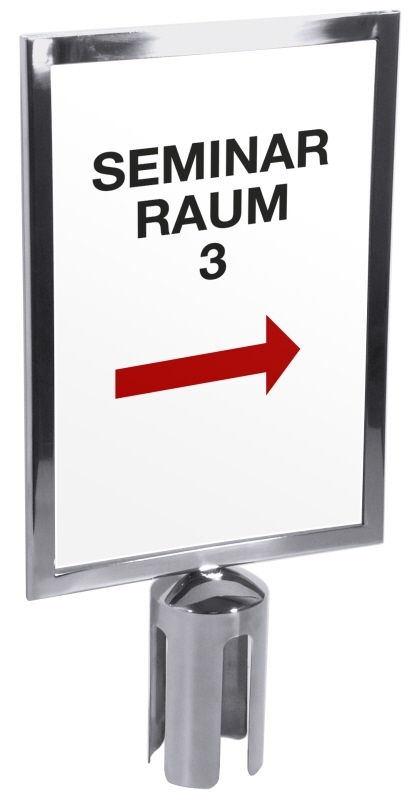 Contacto Schild auf Gurtabsperrpfosten Image