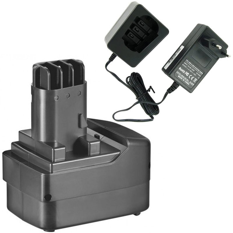 AccuCell Akku und Ladegerät passend für Metabo BS 12, BST 12 SB12 12V NiMH 3Ah Image