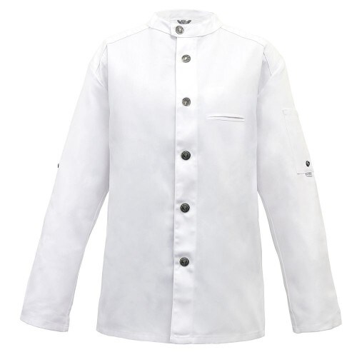 Exner 225 - Kochjacke Bikerstyle, langarm, Druckknöpfe : weiß 65% Polyester 35%Baumwolle 220 g/m² XL Image