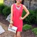 J. Crew Dresses | J Crew Scallop Shift Dress Coral Red Sz 0 | Color: Pink/Red | Size: 0