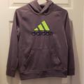 Adidas Jackets & Coats | Boys Adidas Hooded Sweatshirt | Color: Gray/Green | Size: M 10/12