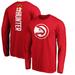Men's Fanatics Branded De'Andre Hunter Red Atlanta Hawks Playmaker Name & Number Long Sleeve T-Shirt
