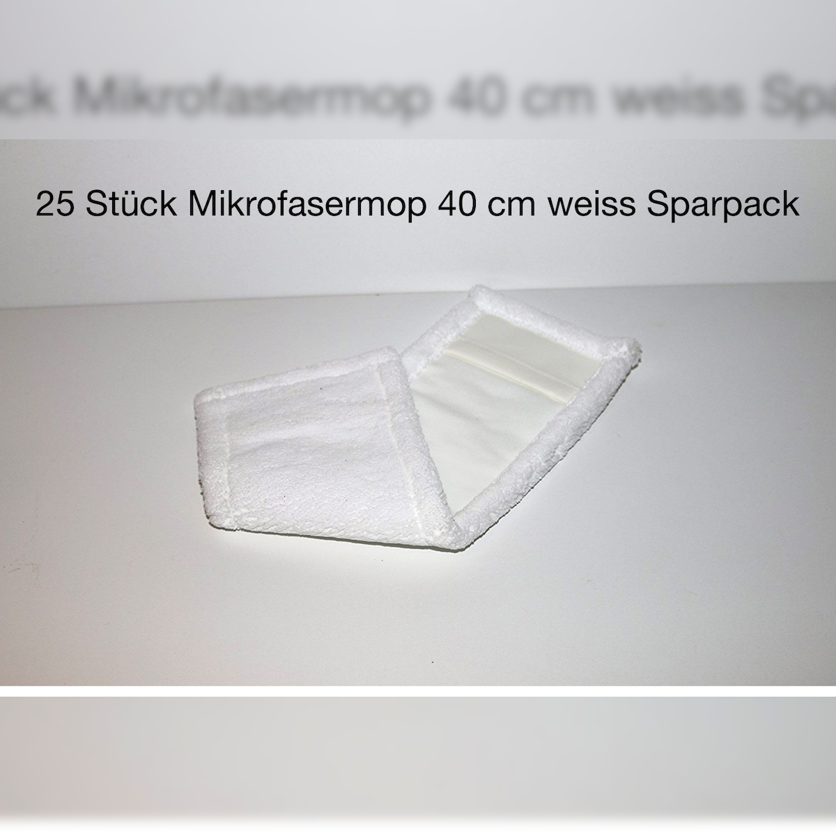 CleanSV® Microfasermop Profi 40 cm weiss 25 Stück Sparpack Image