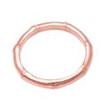 Bamboo Regeneration,'Bamboo Motif Silver Band Ring Bathed in 18k Rose Gold'