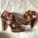 Nine West Shoes | Camel Color Nine West Ankle Scrappy Heels | Color: Tan | Size: 7.5