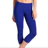 Athleta Pants & Jumpsuits | Athleta Crop Leggings Size Small Blue Solid Fitted | Color: Blue | Size: S