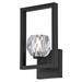 Westinghouse 63673 - 1Lt Wall Matte Brshd GM w/Crystal Shde w/Lamp Indoor Wall Sconce LED Fixture