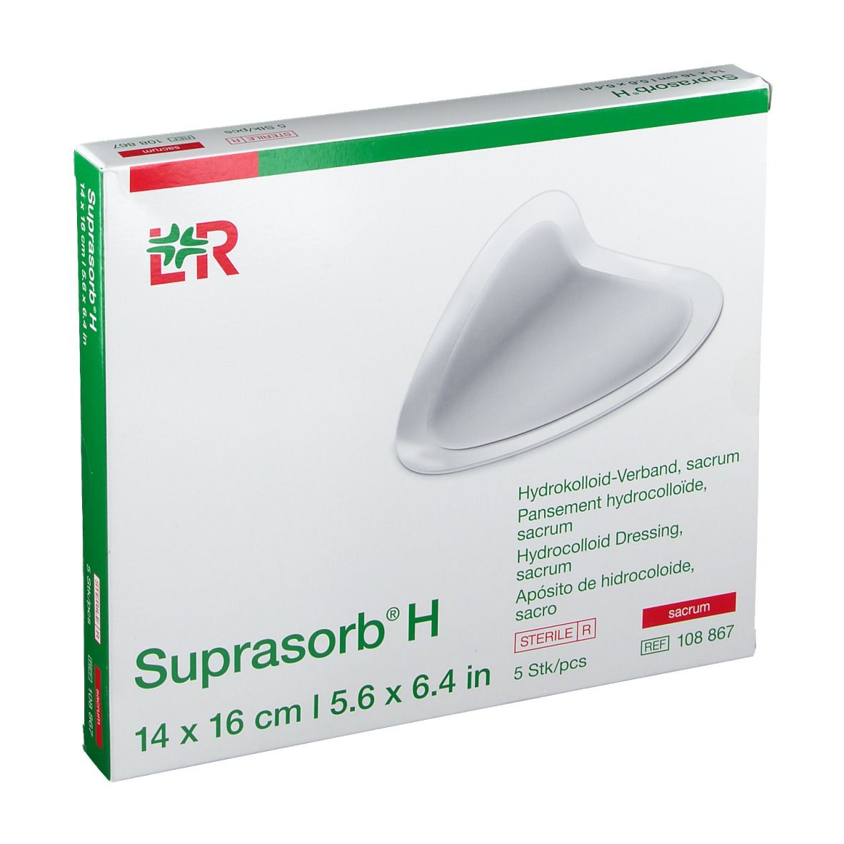 Suprasorb H Hydrokoll.Verb.sacrum 14x16 cm 5 St Verband Image
