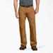 Dickies Men's Relaxed Fit Duck Carpenter Pants - Rinsed Brown Size 40 32 (DU250)