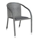 Ultra Stackable Woven Armchair - Hospitality Rattan Patio 890-1147-GRY