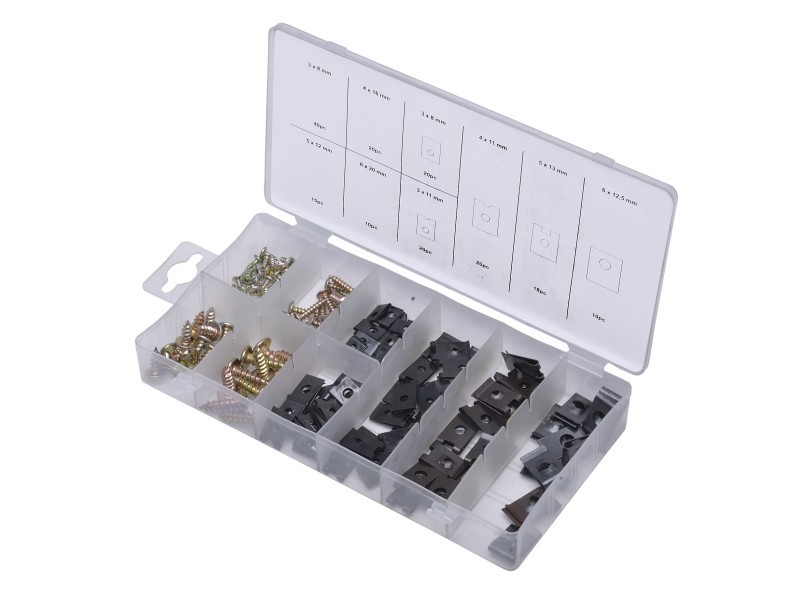 SWSTAHL Karosserie-Schrauben- und Blechmuttern-Sortiment, 170-tlg. Sortiment, Befestigungselemente S8067 Image