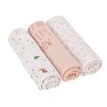 LÄSSIG Baby Mulltuch Spucktuch Puckdecke 3er Set Baumwolle 80 x 80 cm/ Heavenly soft Swaddle L Garden Explorer Snail