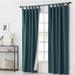 Alcott Hill® Mcgowen 100% Cotton Solid Room Darkening Thermal Tab Top Curtain Panels Metal in Green/Blue | 95 H in | Wayfair