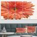 East Urban Home 'Vivid Red Daisy' Painting Multi-Piece Image on Canvas Canvas, Wood in Gray/Orange | 28 H x 60 W x 1 D in | Wayfair