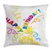 East Urban Home Happy Birthday Indoor/Outdoor 36" Throw Pillow Cover Polyester | 36 H x 36 W x 0.1 D in | Wayfair 90C3A12CCBBC4BD3BD0FE67A3A1C7AD7