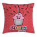 East Urban Home Happy Birthday Indoor/Outdoor 36" Throw Pillow Cover Polyester | 36 H x 36 W x 0.1 D in | Wayfair 7267850AFD49445D90B6DA667FD35BCB