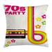 East Urban Home 70s Party Indoor/Outdoor 26" Throw Pillow Cover Polyester | 26 H x 26 W x 0.1 D in | Wayfair 9A2585072C114E2383AC4D7BD067EB17