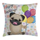 East Urban Home Happy Birthday Indoor/Outdoor 26" Throw Pillow Cover Polyester | 26 H x 26 W x 0.1 D in | Wayfair A20B012290B64E3F8756F6B0FEDF00CD