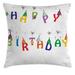 East Urban Home Happy Birthday Indoor/Outdoor 36" Throw Pillow Cover Polyester | 36 H x 36 W x 0.1 D in | Wayfair A148C8E01F874AB3B29B44C5C2475ACB