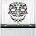 East Urban Home Sugar Skull 2 Piece Kitchen Curtain Polyester | 39 H x 55 W x 0.1 D in | Wayfair BF3AF69C781443ED8785C610AA2AEE5B