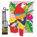 Breeze Decor Parrot Friends Birds 2-Sided Polyester 19 x 13 in. Garden Flag in Green/Pink/Red | 18.5 H x 13 W in | Wayfair